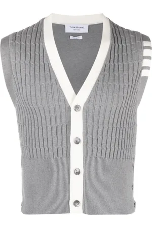 Thom Browne V-neck knitted waistcoat