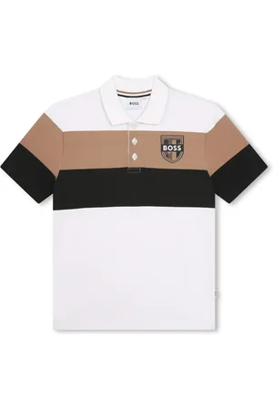 HUGO BOSS Logo-print striped polo shirt