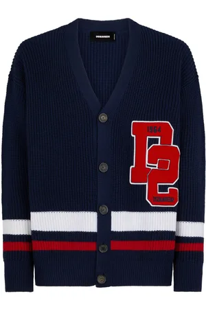 Dsquared2 Logo-appliqué wool cardigan