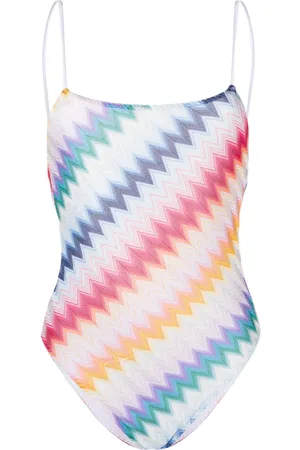 Missoni Spaghetti-strap zigzag-print swimsuit