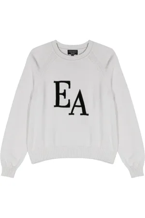 Emporio Armani Logo-patch crew-neck jumper