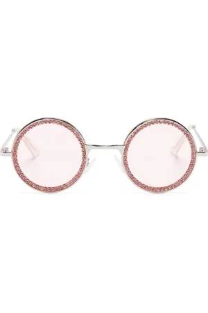 MONNALISA Rhinestone-embellished round-frame sunglasses
