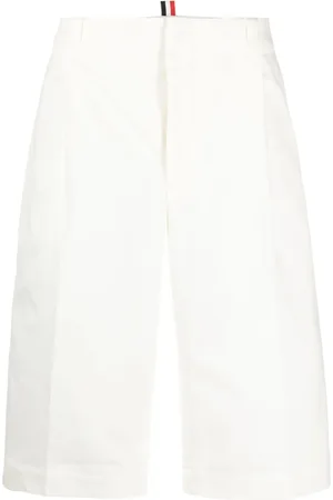 Thom Browne Logo-pull-tab cotton shorts