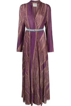 FORTE FORTE Metallic-thread ribbed-knit maxi dress
