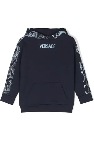 VERSACE Barocco-print cotton hoodie