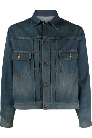 Maison Margiela Pleat-detailing denim jacket