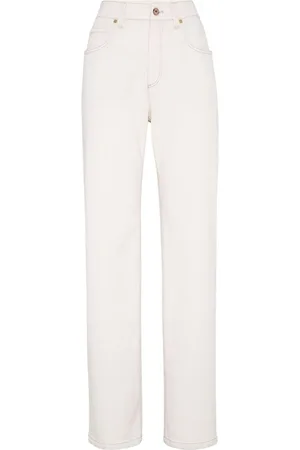 Brunello Cucinelli High-waisted straight-leg jeans