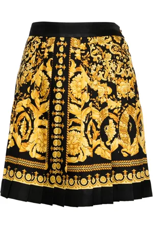 VERSACE Barocco-print silk miniskirt