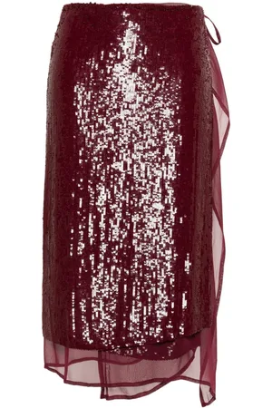 P.A.R.O.S.H. Wraparound sequin skirt