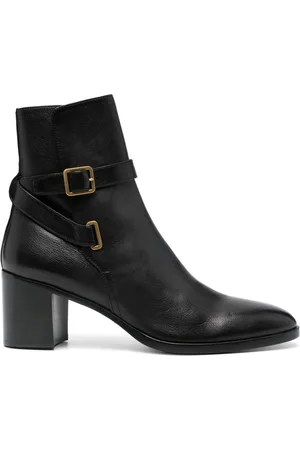 Saint Laurent Dorian 70mm buckled ankle boots