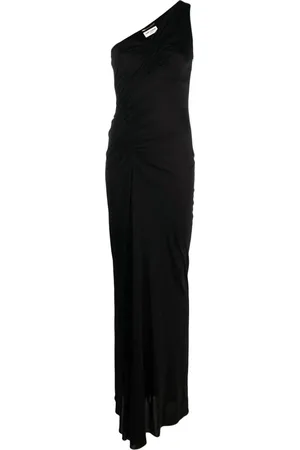 Saint Laurent One-shoulder ruched dress