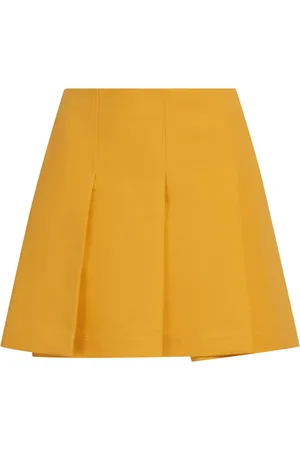 Marni Pleated cotton miniskirt