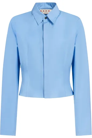Marni Long-sleeve cropped cotton shirt