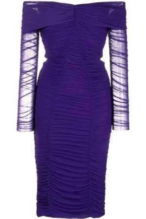 NISSA Ruched midi dress