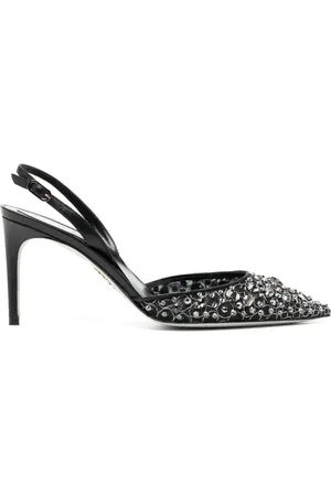 RENE CAOVILLA 80mm crystal-embellished leather pumps