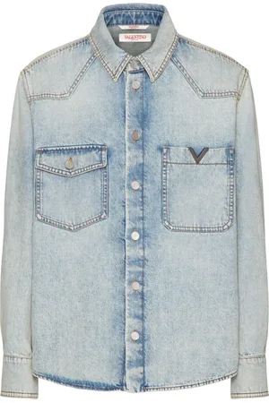 VALENTINO GARAVANI Cut-out denim shirt