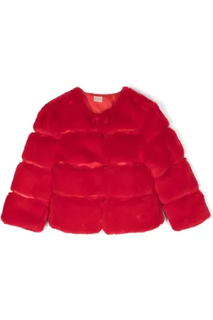 Marlo Round-neck faux-fur jacket