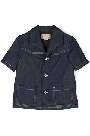 Gucci Logo-patch denim shirt