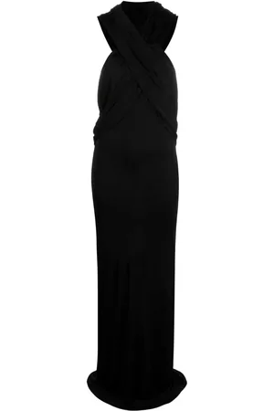 Saint Laurent Hooded draped dress