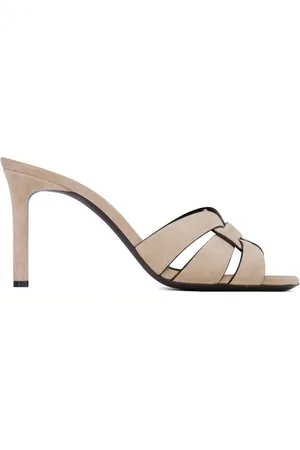 Saint Laurent Tribute 85mm suede mules