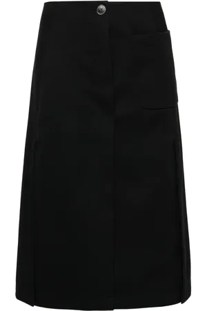 Lanvin Pleated tailored midi skirt