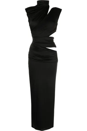 De La Vali Mahogany cut-out maxi dress