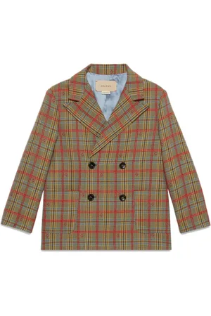 Gucci Check-print G-motif wool jacket