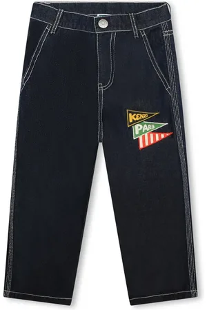 Kenzo Logo-patch cotton-blend jeans