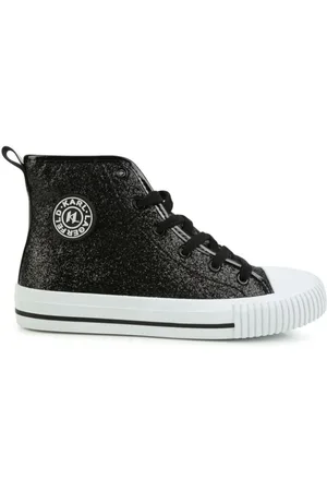Karl Lagerfeld Glitter-detail high-top sneakers