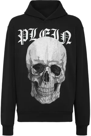 Philipp Plein Skull-print rhinestone-embellished hoodie