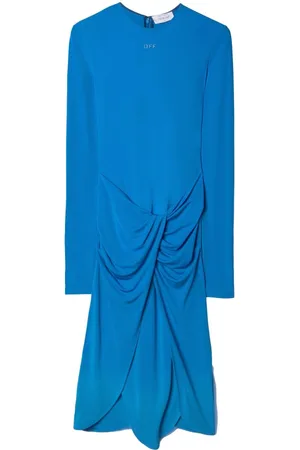 OFF-WHITE Twist-detail midi dress