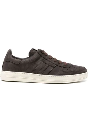 Tom Ford Radcliffe crocodile-effect nubuck sneakers