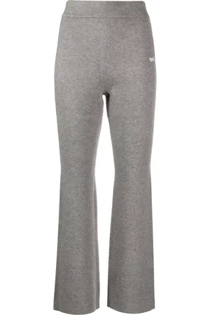 Izzue Logo-embroidered flared trousers