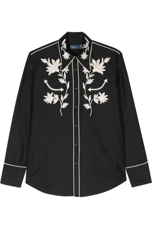 Ralph Lauren Floral-embroidery western blouse