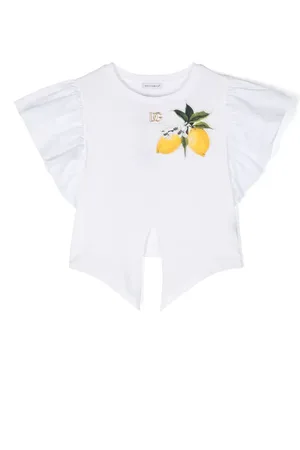 Dolce & Gabbana Italian Holiday ruffled-sleeve T-shirt