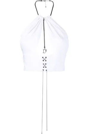Dsquared2 Night Out rhinestone-embellished crop top
