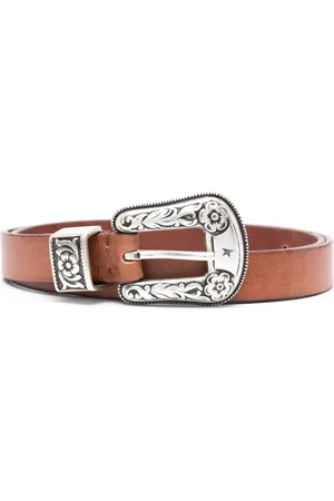 Golden Goose Buckle-engraved belt