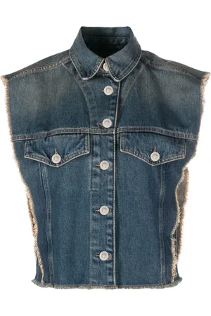 Isabel Marant Tyra frayed denim gilet