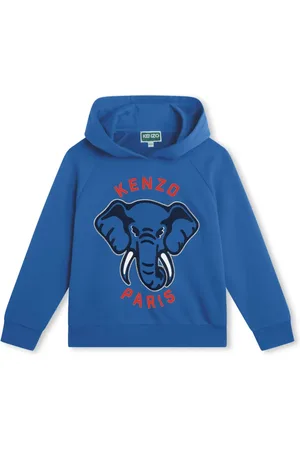 Kenzo Logo-embroidered cotton hoodie