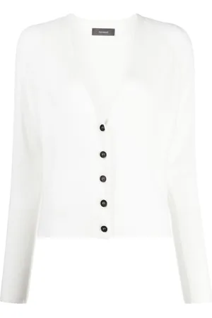 LORENA ANTONIAZZI Virgin wool buttoned cardigan