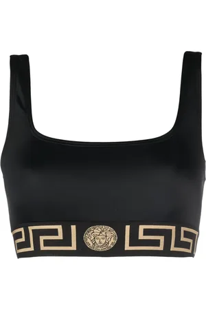 VERSACE Greca-motif bikini top