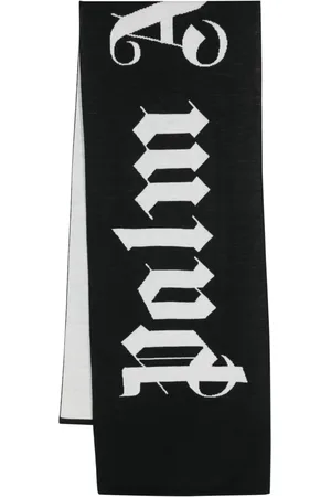 Palm Angels Logo-jacquard wool-blend scarf
