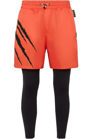 Philipp Plein Graphic-print drawstring track shorts