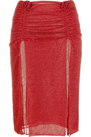 Oseree Lumière rose-appliqué miniskirt