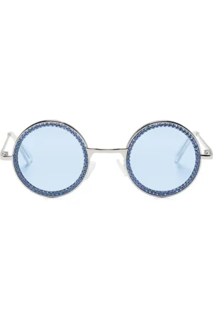 MONNALISA Rhinestone-embellished round-frame sunglasses
