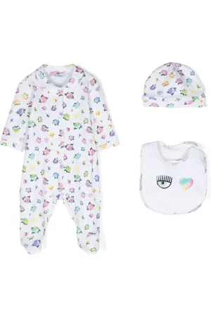 Chiara Ferragni Eyelike-motif cotton pajamas (set of three)