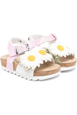 MONNALISA Flower-detail open-toe sandals