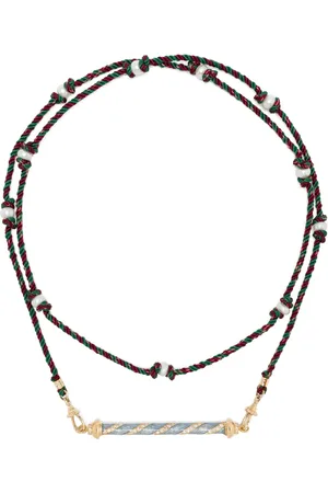 Marie Lichtenberg 18kt yellow gold Candy Cane diamond necklace