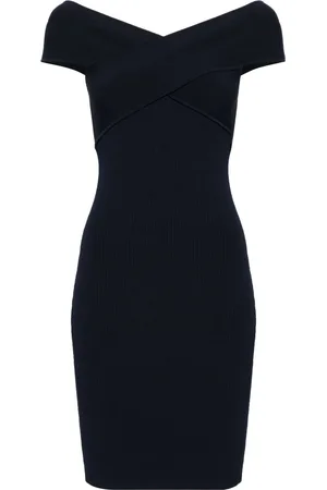 Michael Kors Crossover-straps ribbed minidress
