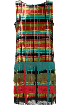 Jean Paul Gaultier 1990s tartan-check velvet minidress
